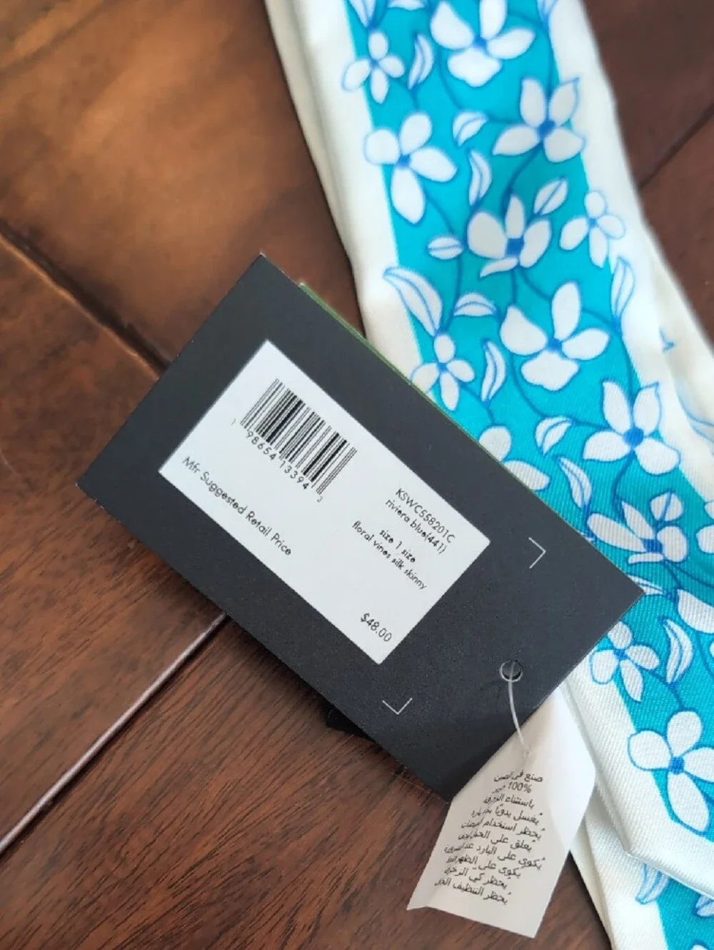 kate spade Blue and White Floral Head Wrap